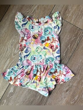 Scoots Bamboo Insisde Out Skirted Bodysuit